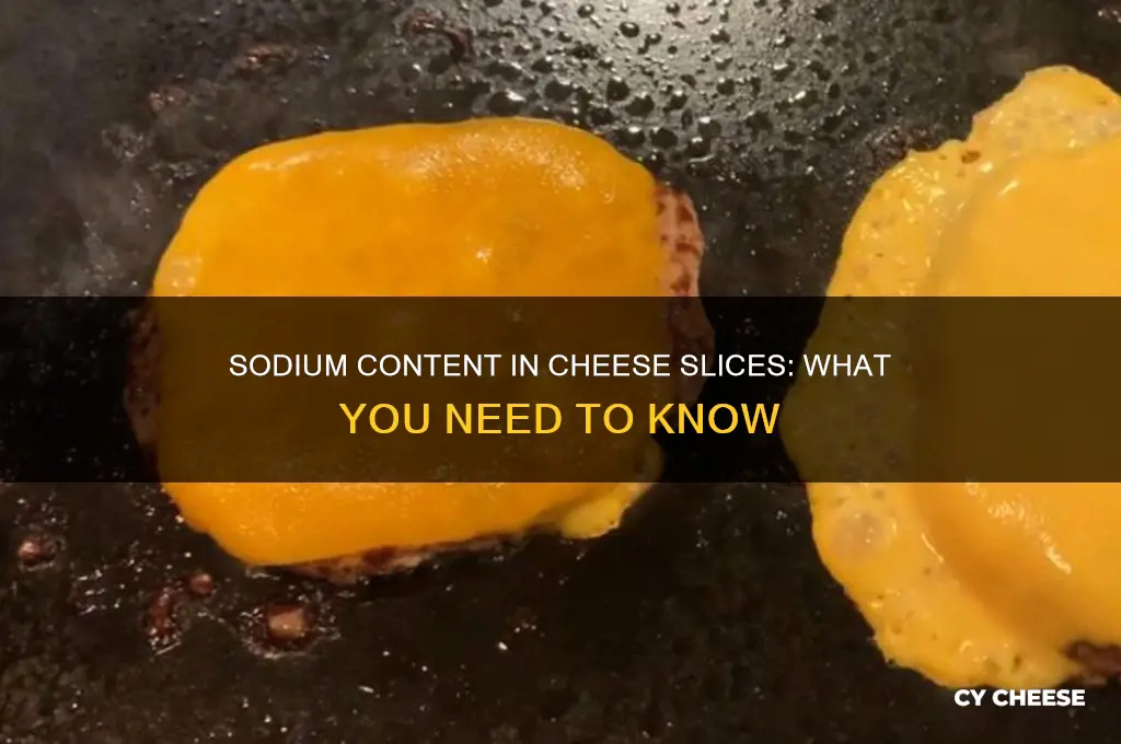 how much sodium in cheese slice