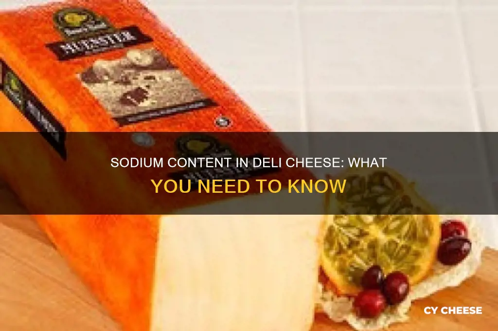 how much sodium in deli cheese