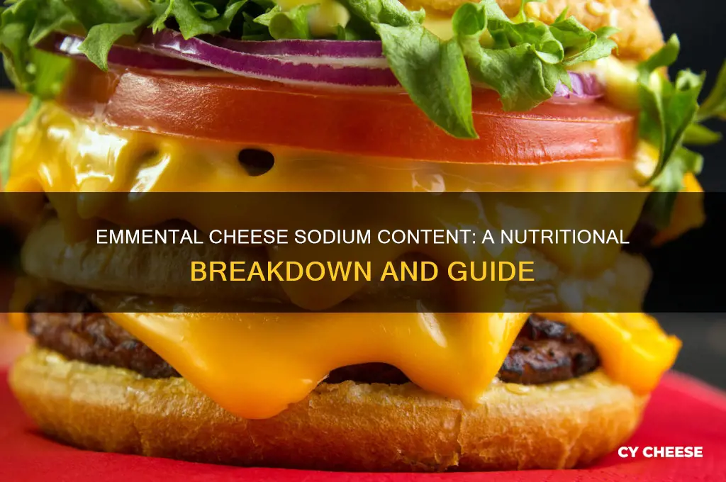 how much sodium in emmental cheese