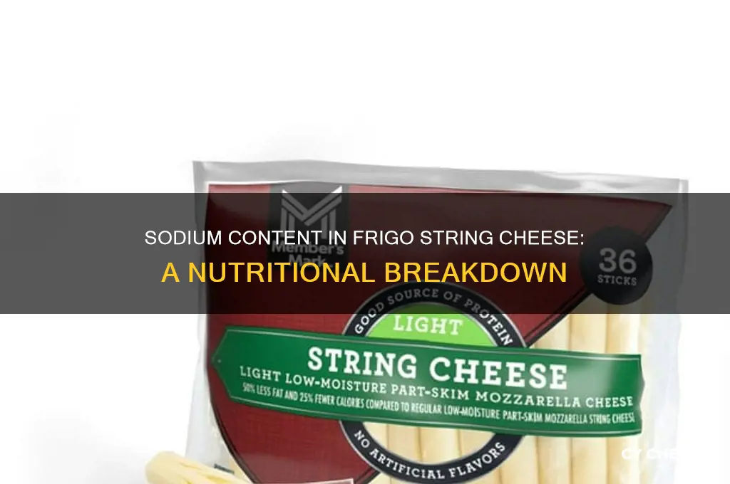 how much sodium in frigo string cheese
