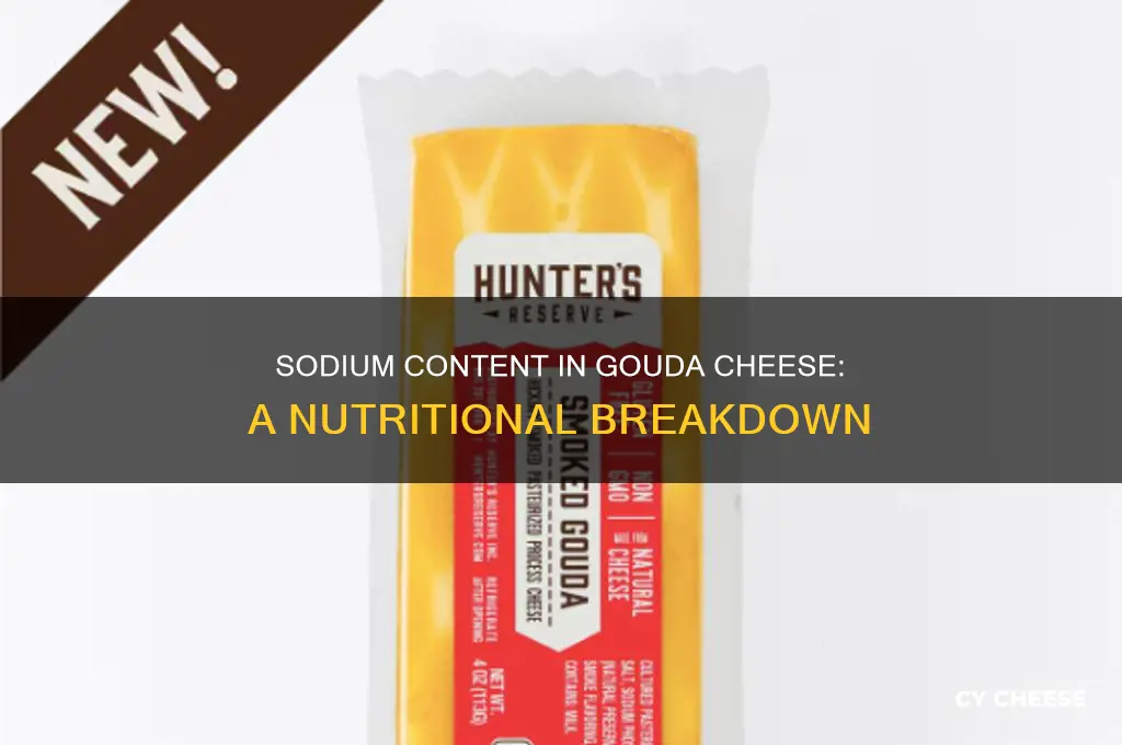 how much sodium in gouda cheese