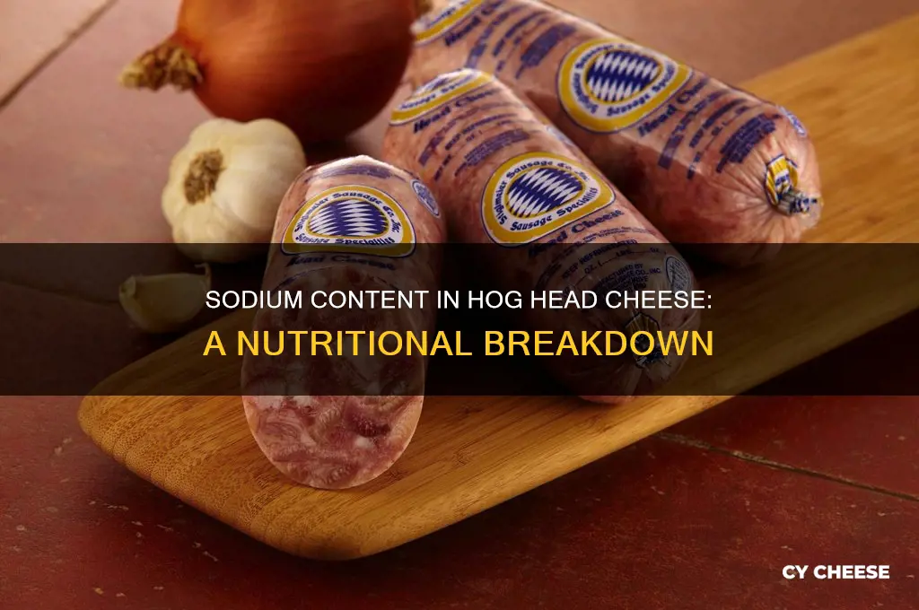 how much sodium in hog head cheese