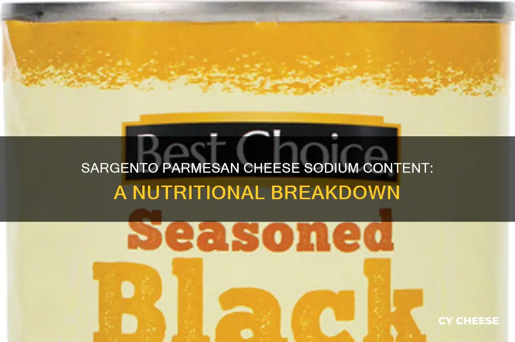how much sodium in sargento parmesan cheese