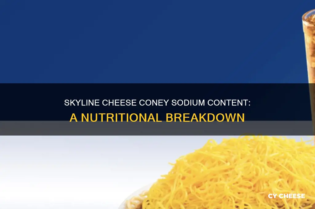 how much sodium is in a skyline cheese coney