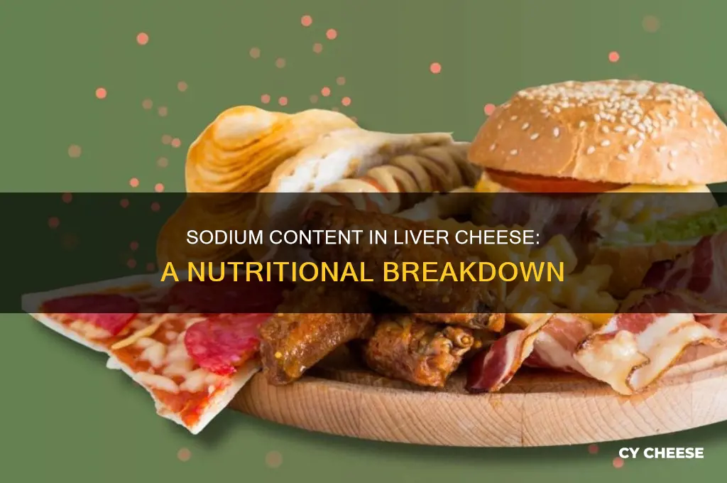 how much sodium is in liver cheese