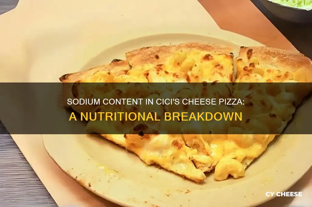 how much sodium is in the cheese pizza at cicis