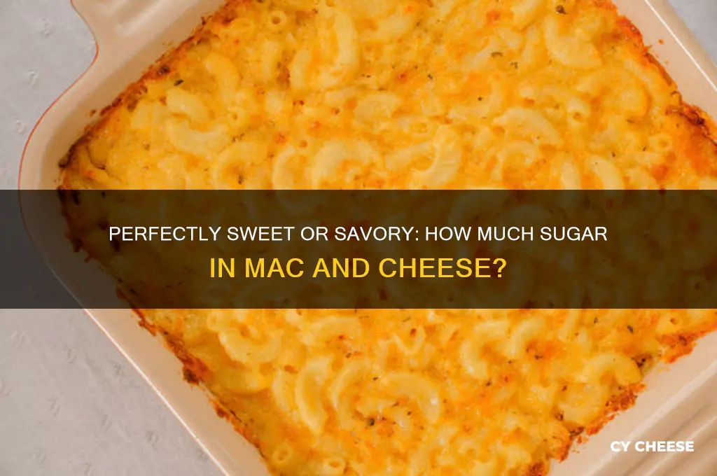 how much sugar do you put in macaroni and cheese