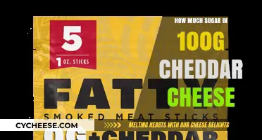 Sugar Content in 100g Cheddar Cheese: Surprising Facts Revealed