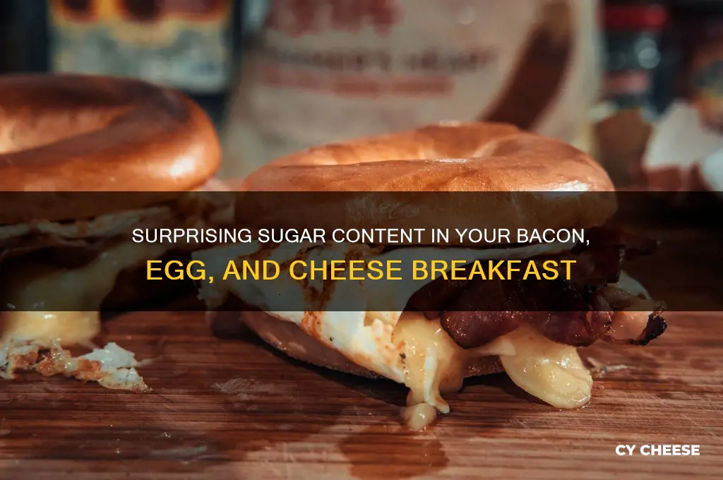 how much sugar is in bacon egg and cheese