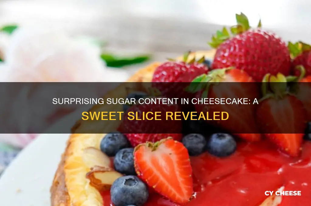 how much sugar is in cheese cake