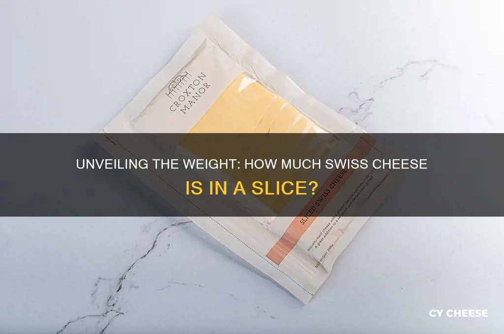how much swiss cheese is in a slice