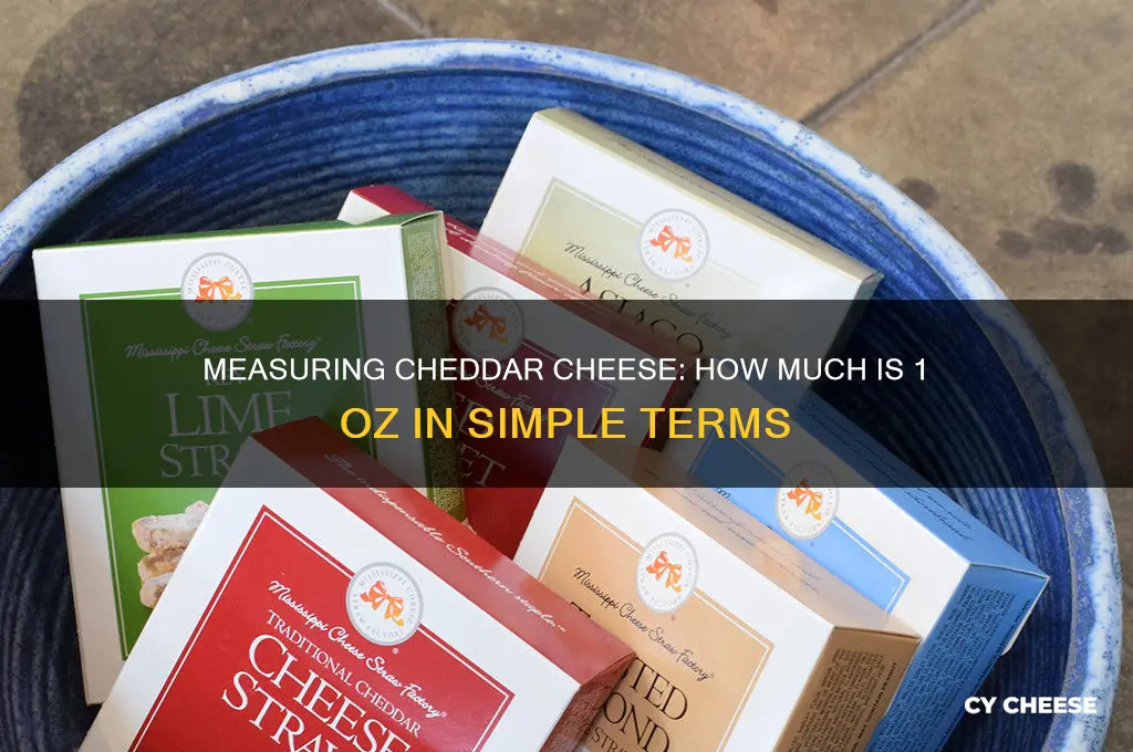 how much us 1 oz of chedder cheese
