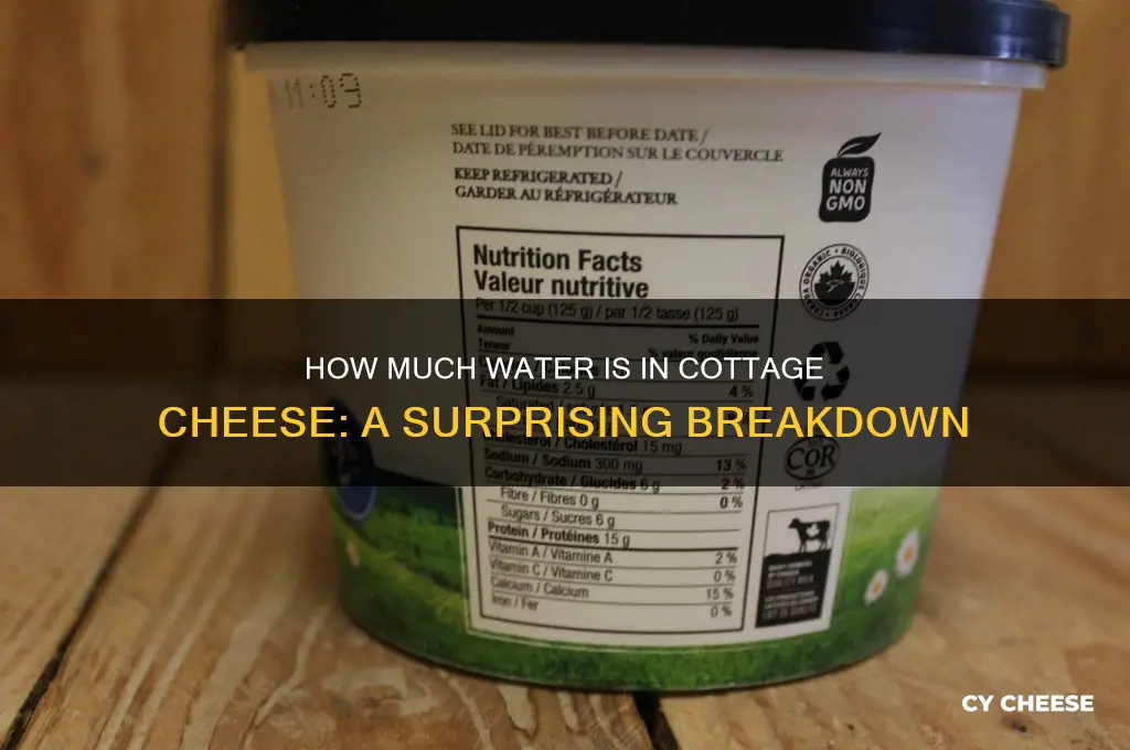 how much water is in cottage cheese