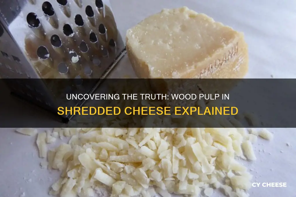 how much wood pulp is in shredded cheese