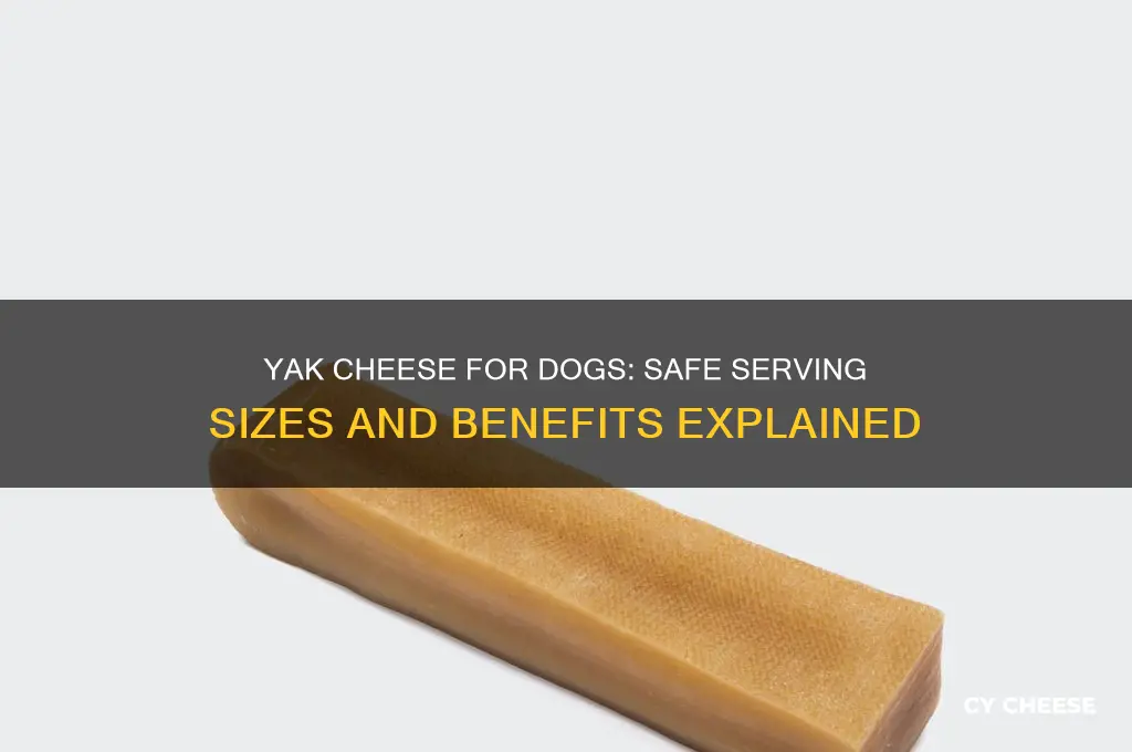 how much yak cheese should a dog have
