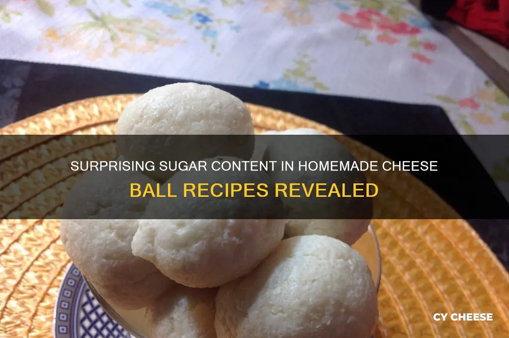 how muvh sugar is in homemade cheese ball