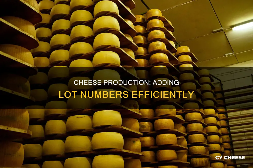 how put lot number in factory cheese