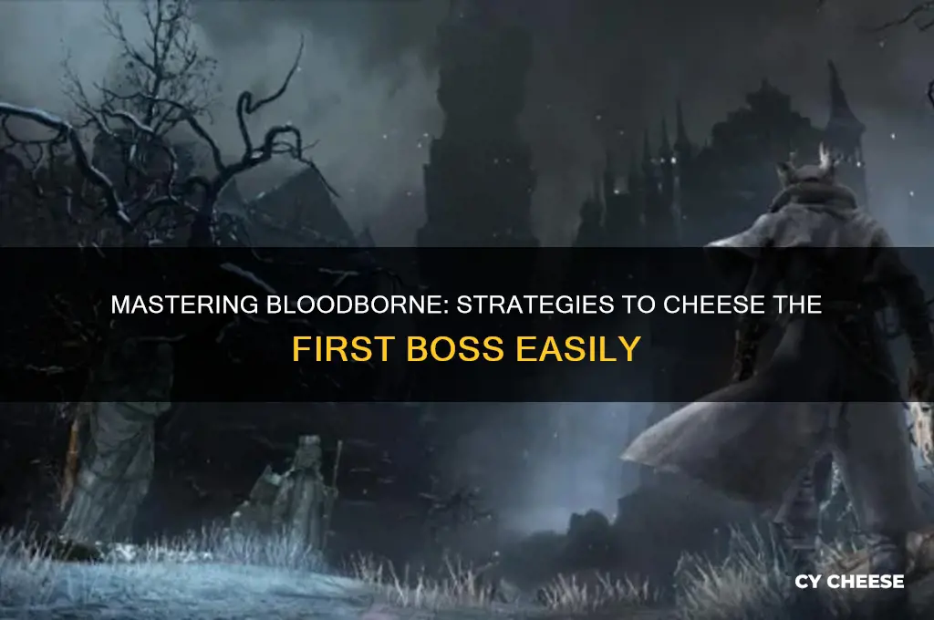 how ro cheese the first boss in bloodborn e