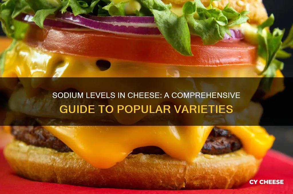 how sodium in various cheeses