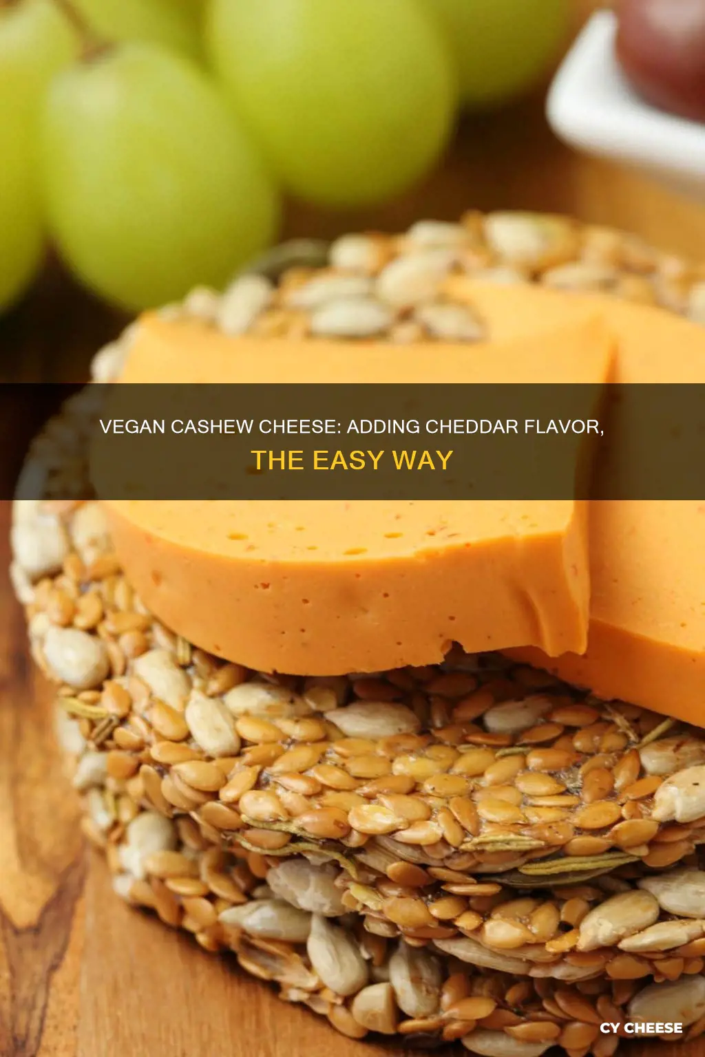 how to add cheddar flavor to vegan cashew cheese