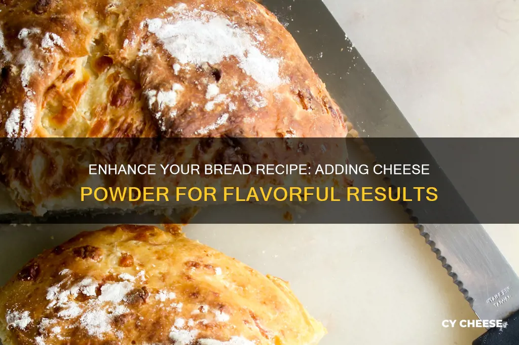 how to add cheese powder to a bread recipe
