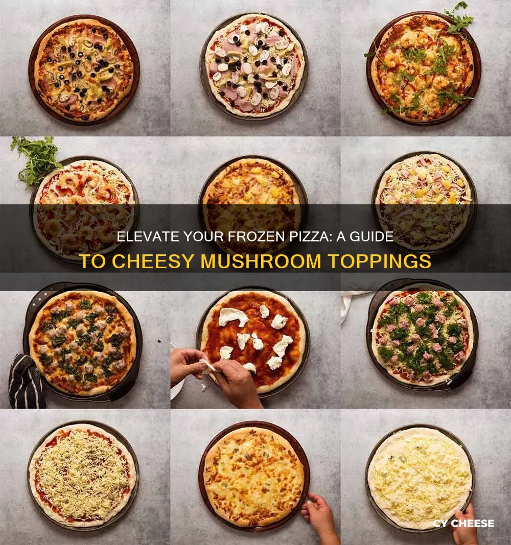 how to add mushrooms and cheese to a frozen pizza