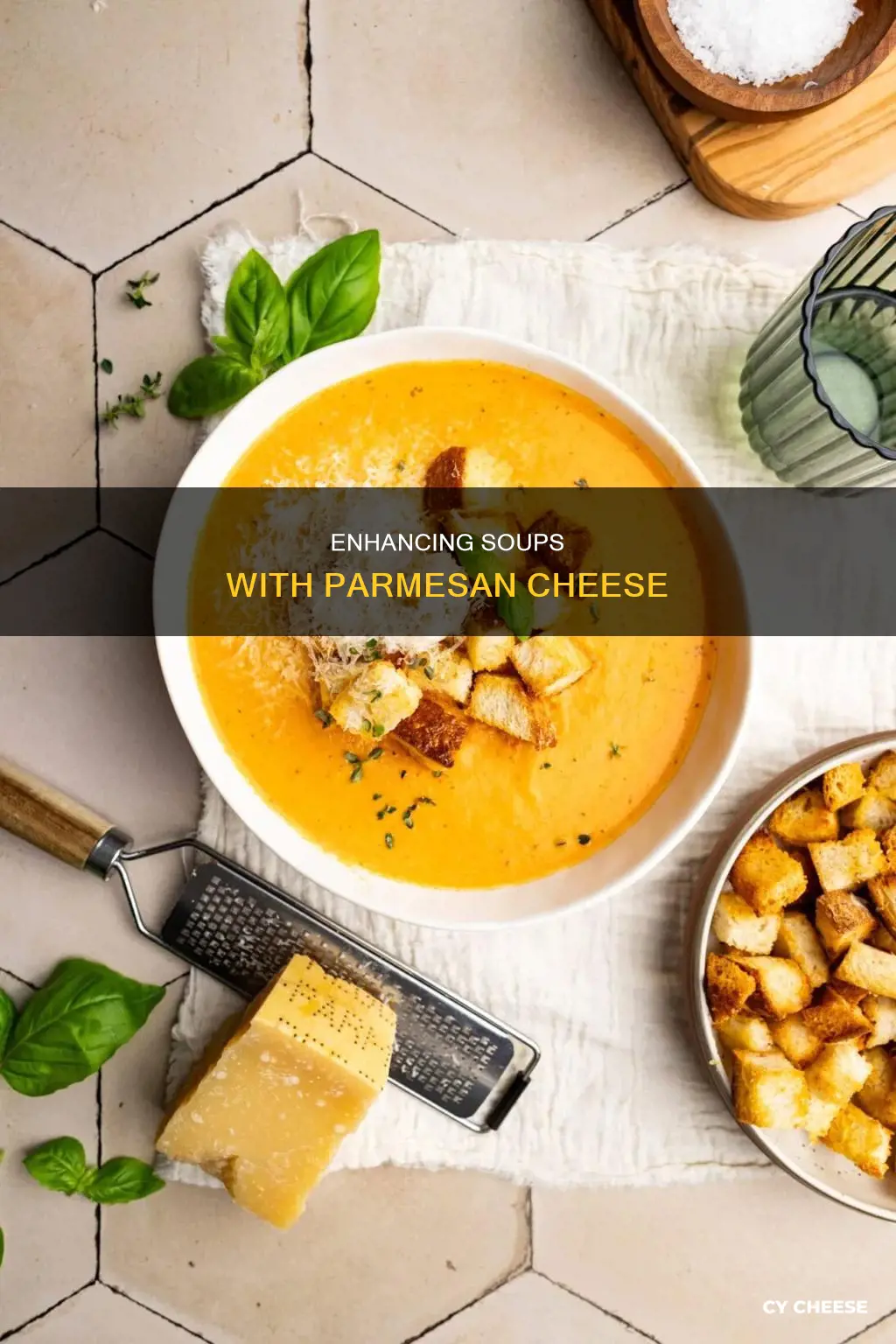 how to add parmesan cheese to soup