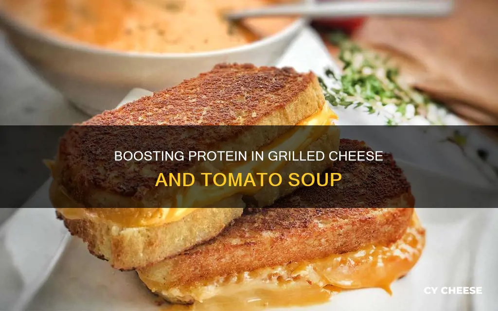 how to add protein to grilled cheese and tomato soup