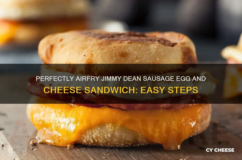 how to airfry jimmy dean sausage egg and cheese sandwich