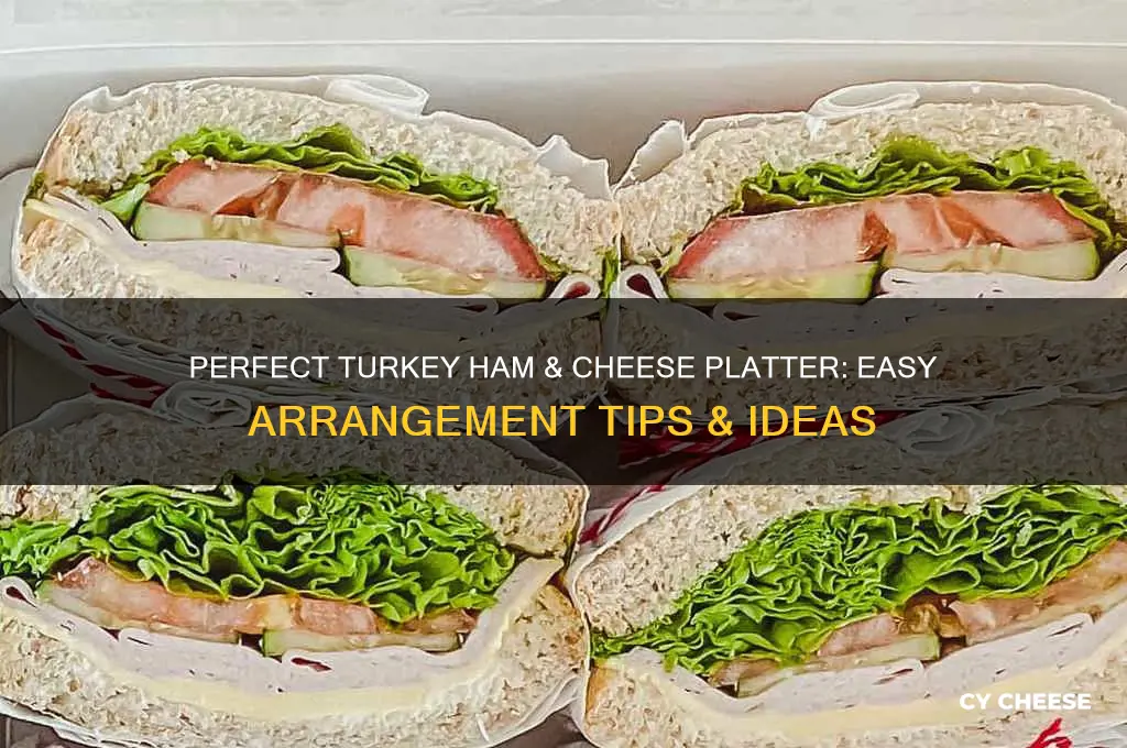 how to arrange a turkey ham and cheese platter