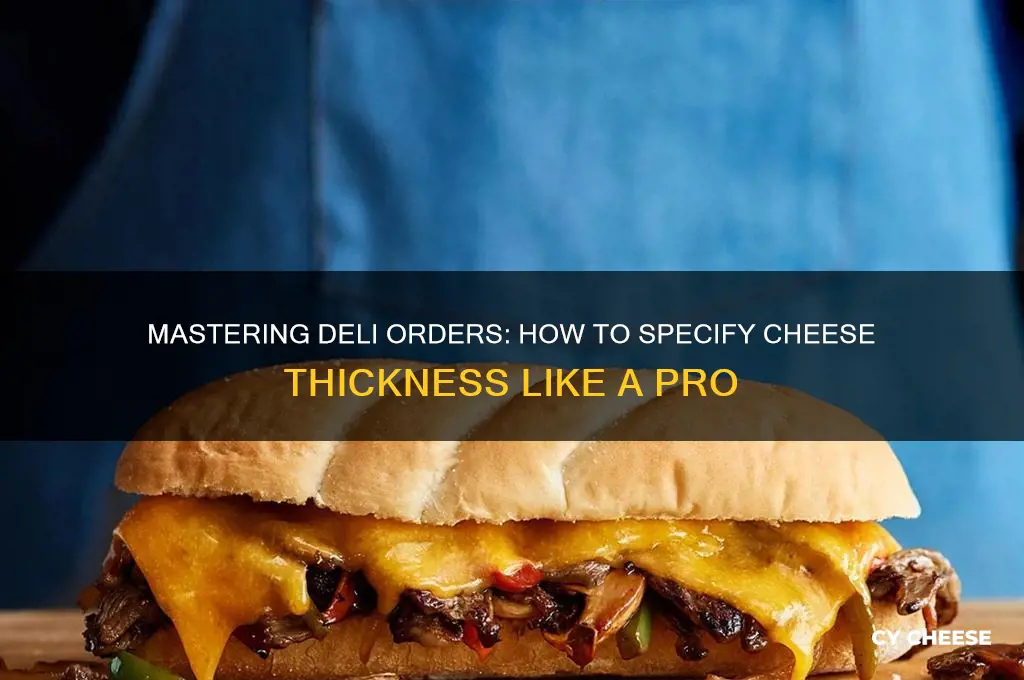 how to ask for cheese thickness at deli