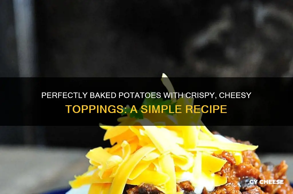 how to bake baked potato with crusty cheese on top