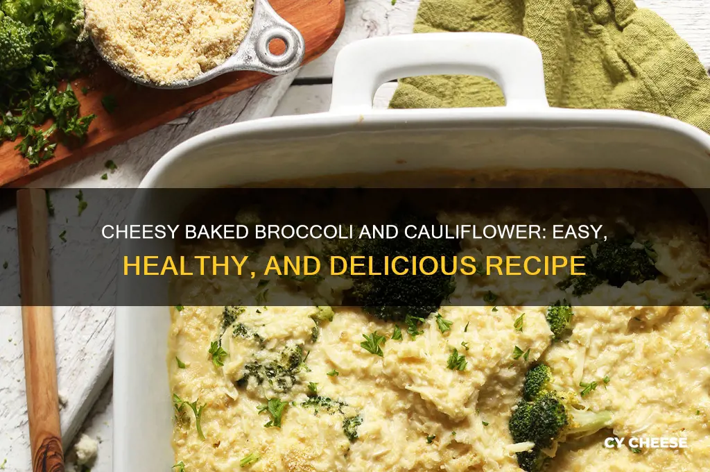 how to bake broccoli and cauliflower with cheese