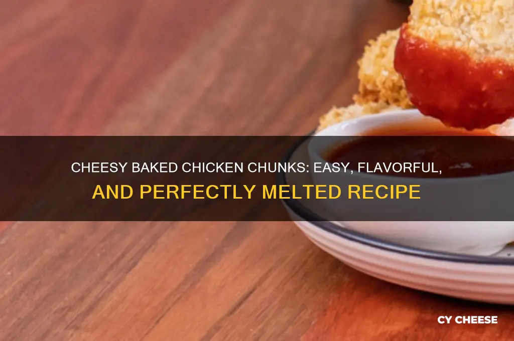 how to bake chunks of chicken breast topped with cheese