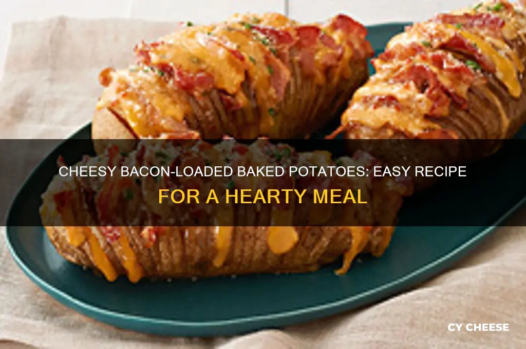 how to bake potatoes with cheese and bacon