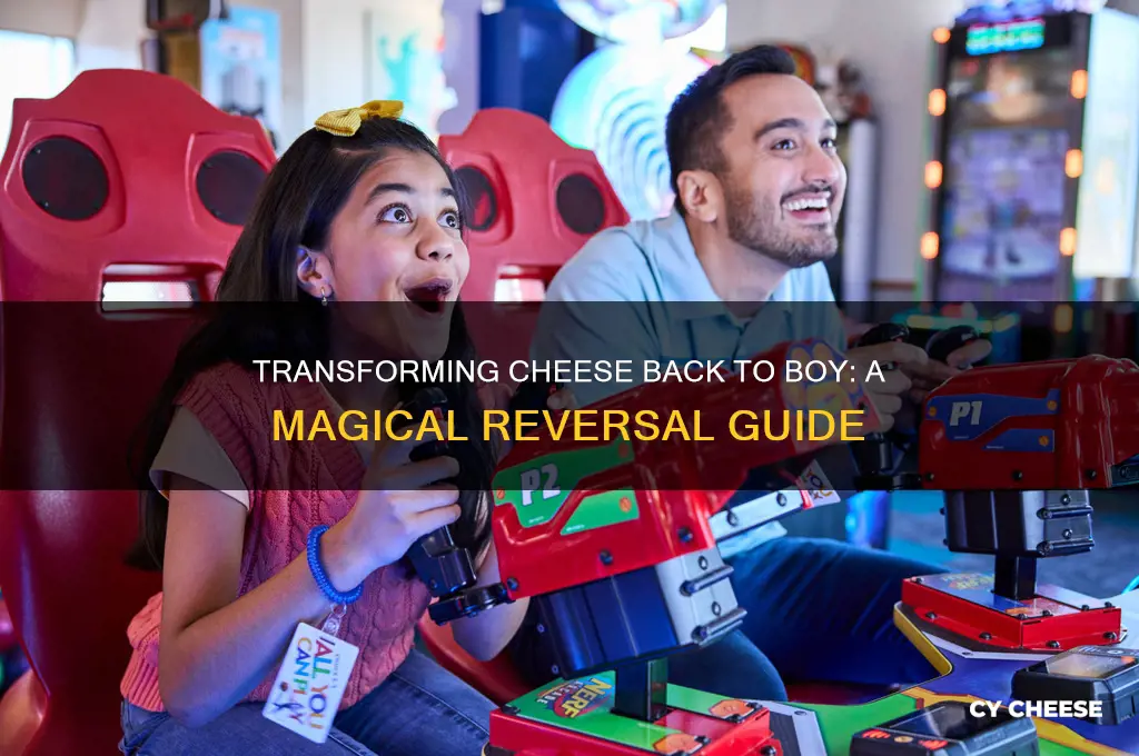 how to change hunk of cheese back into a boy