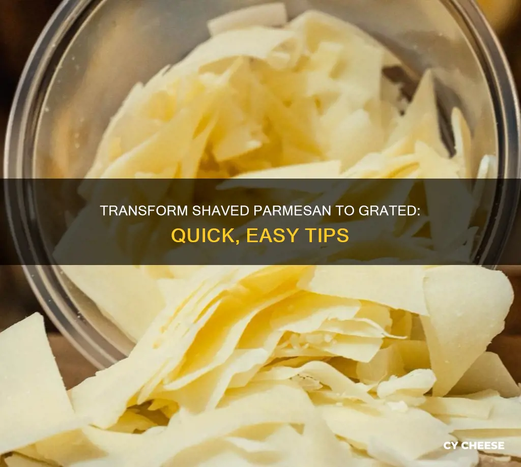 how to change shaved parmesan cheese to grated parmesan cheese