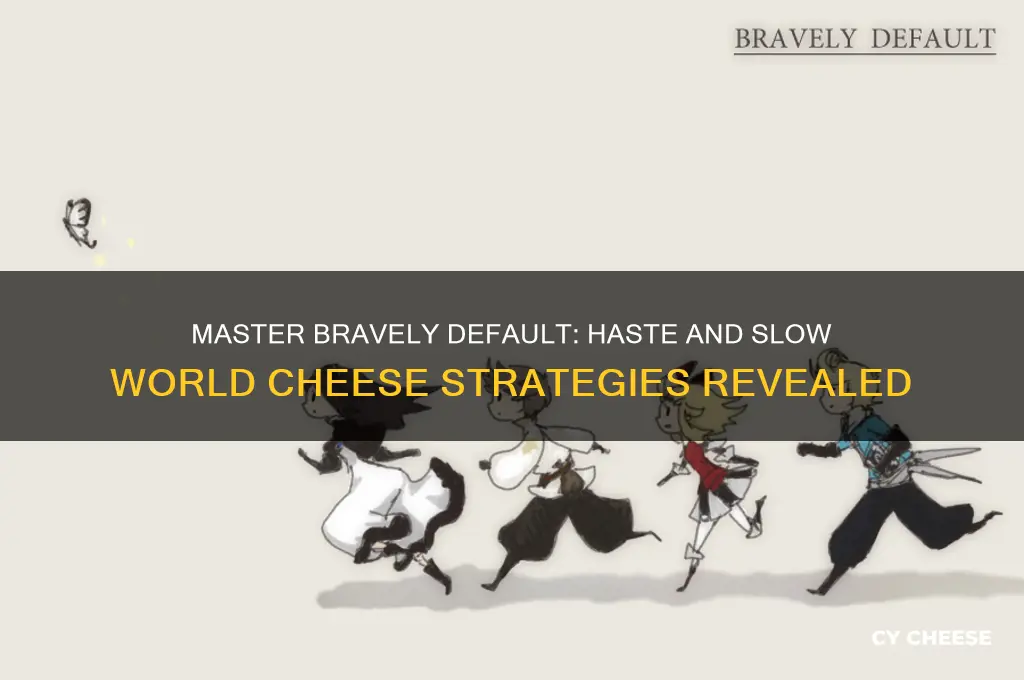 how to cheese bravely default with haste and slow world