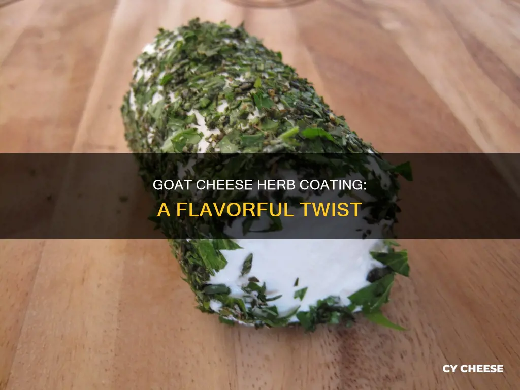 how to coat goat cheese with herbs