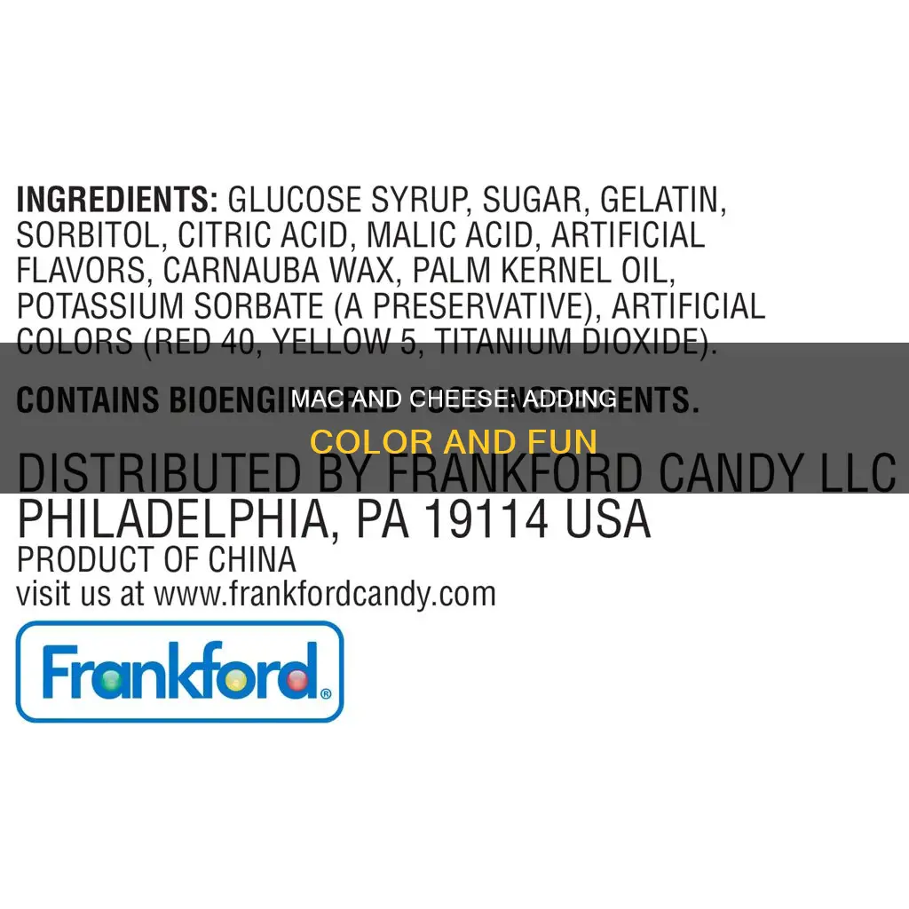 how to color macaroni and cheese