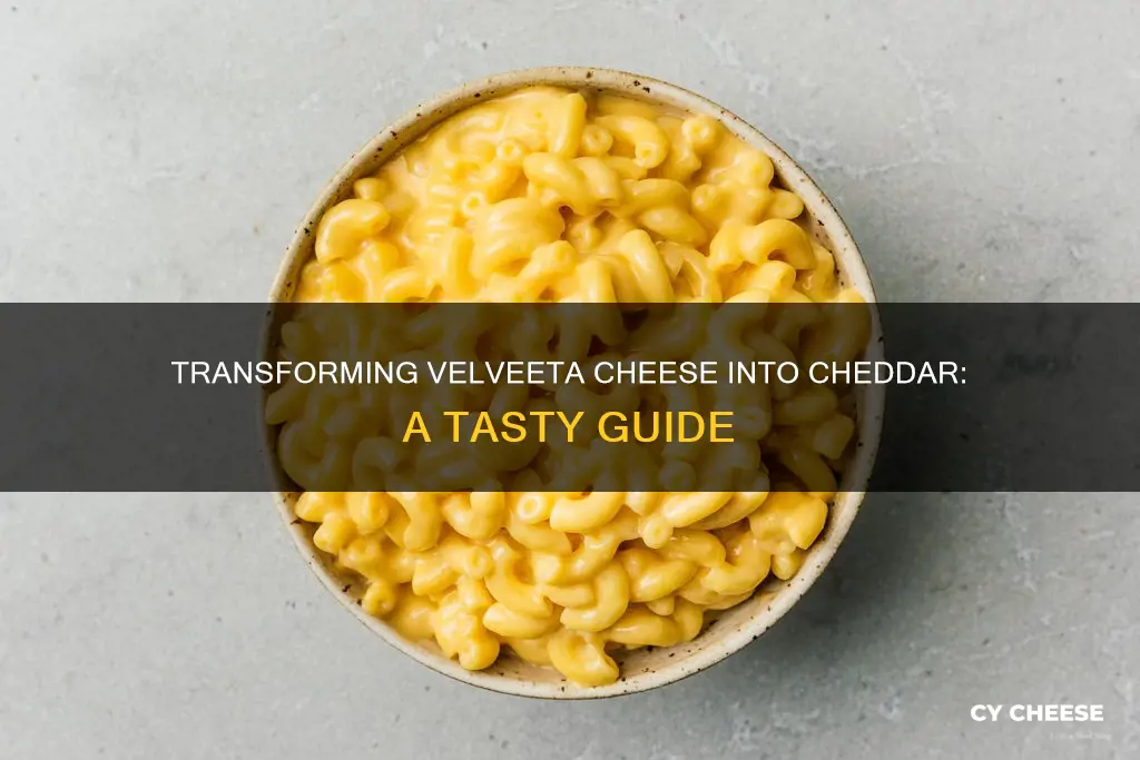 how to convert velvetta cheese to cheddar cheese