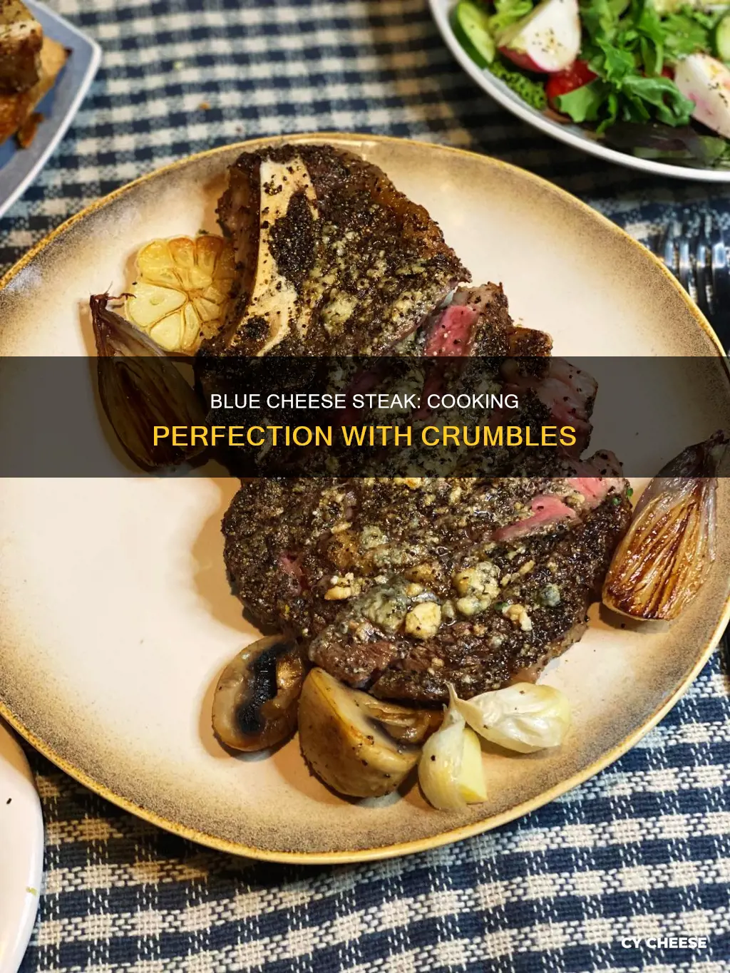 how to cook a steak with blue cheese crumbles