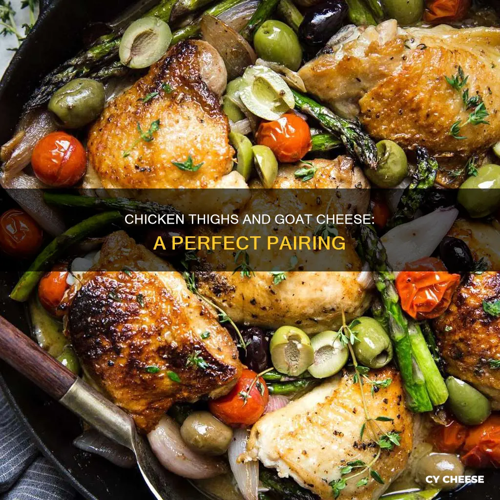 how to cook chicken thighs and goat cheese