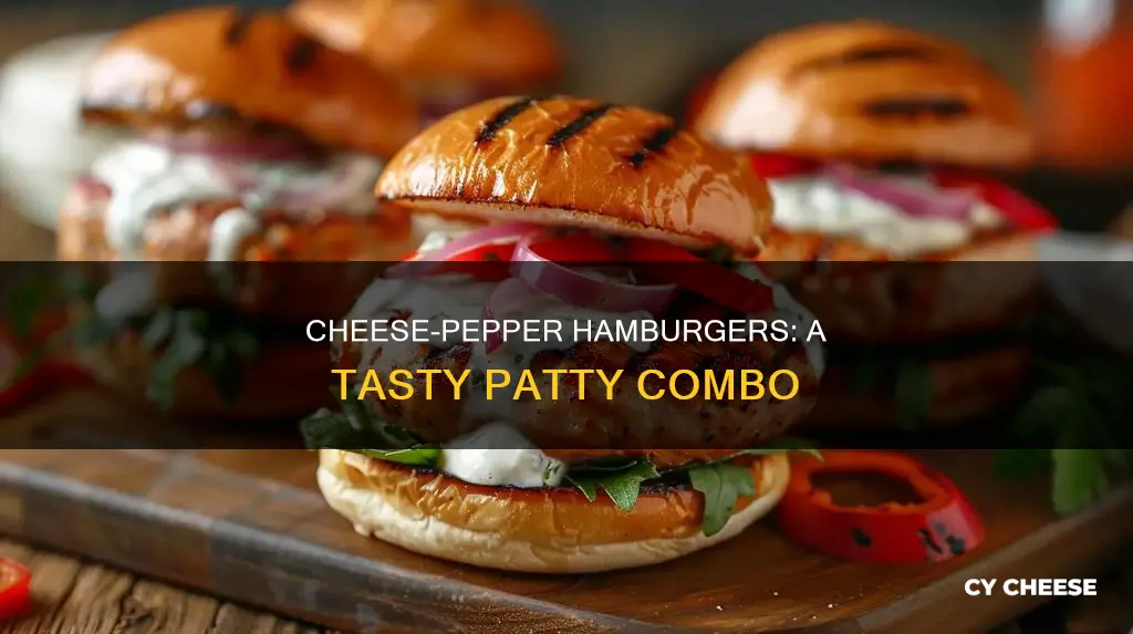 how to cook hamberger patties with cheese and peppers