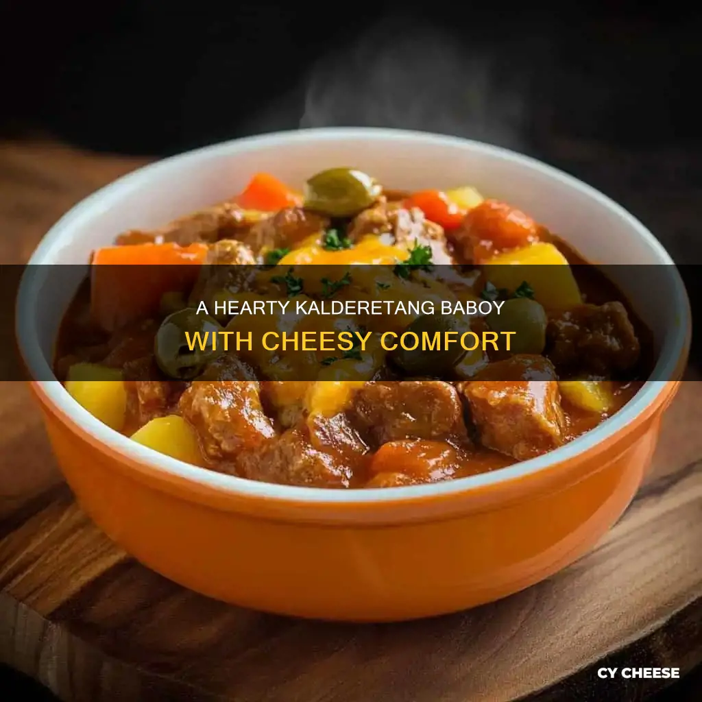 how to cook kalderetang baboy with cheese