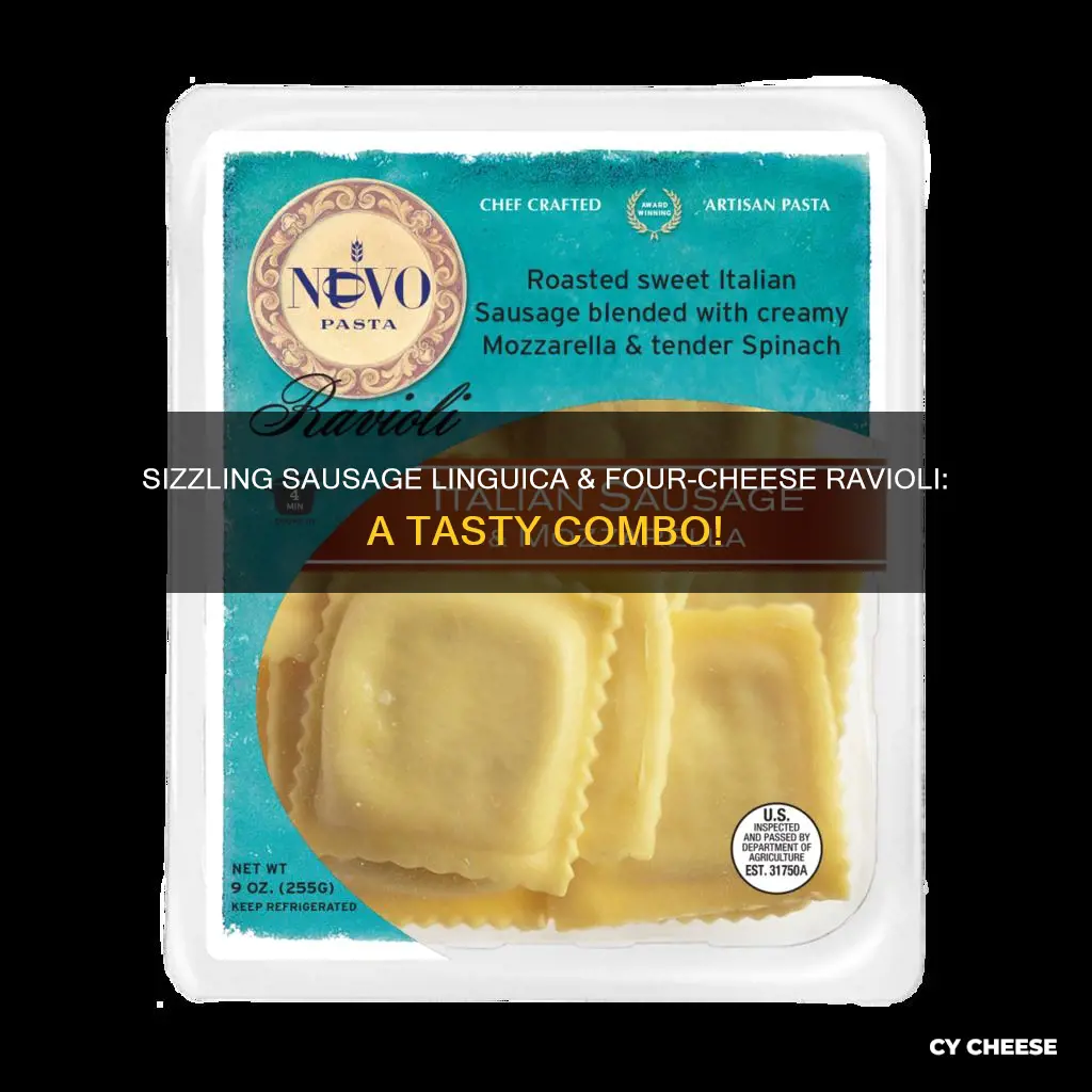 how to cook portuguese sausage linguica with four cheese ravoli