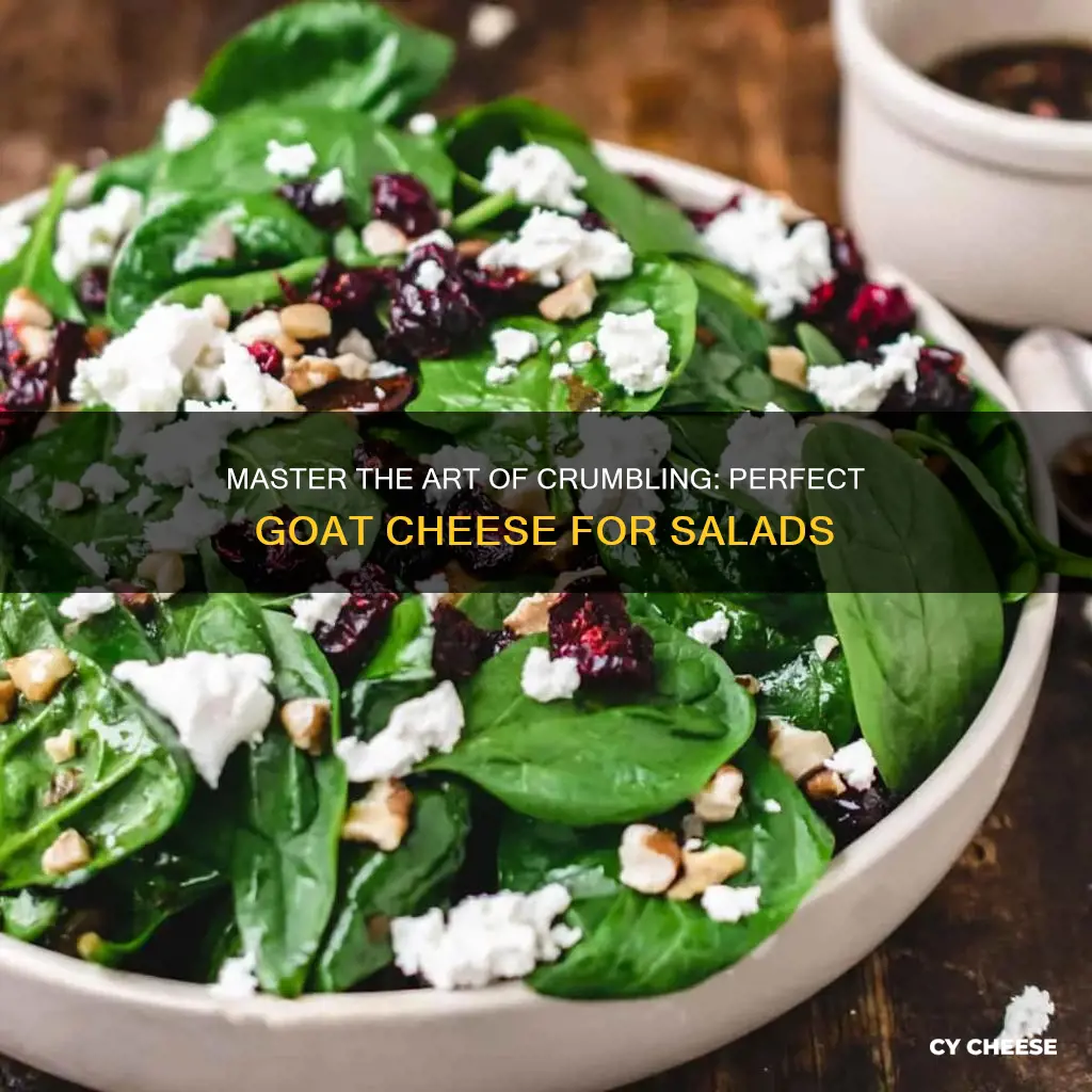 how to crumble goat cheese for a salad