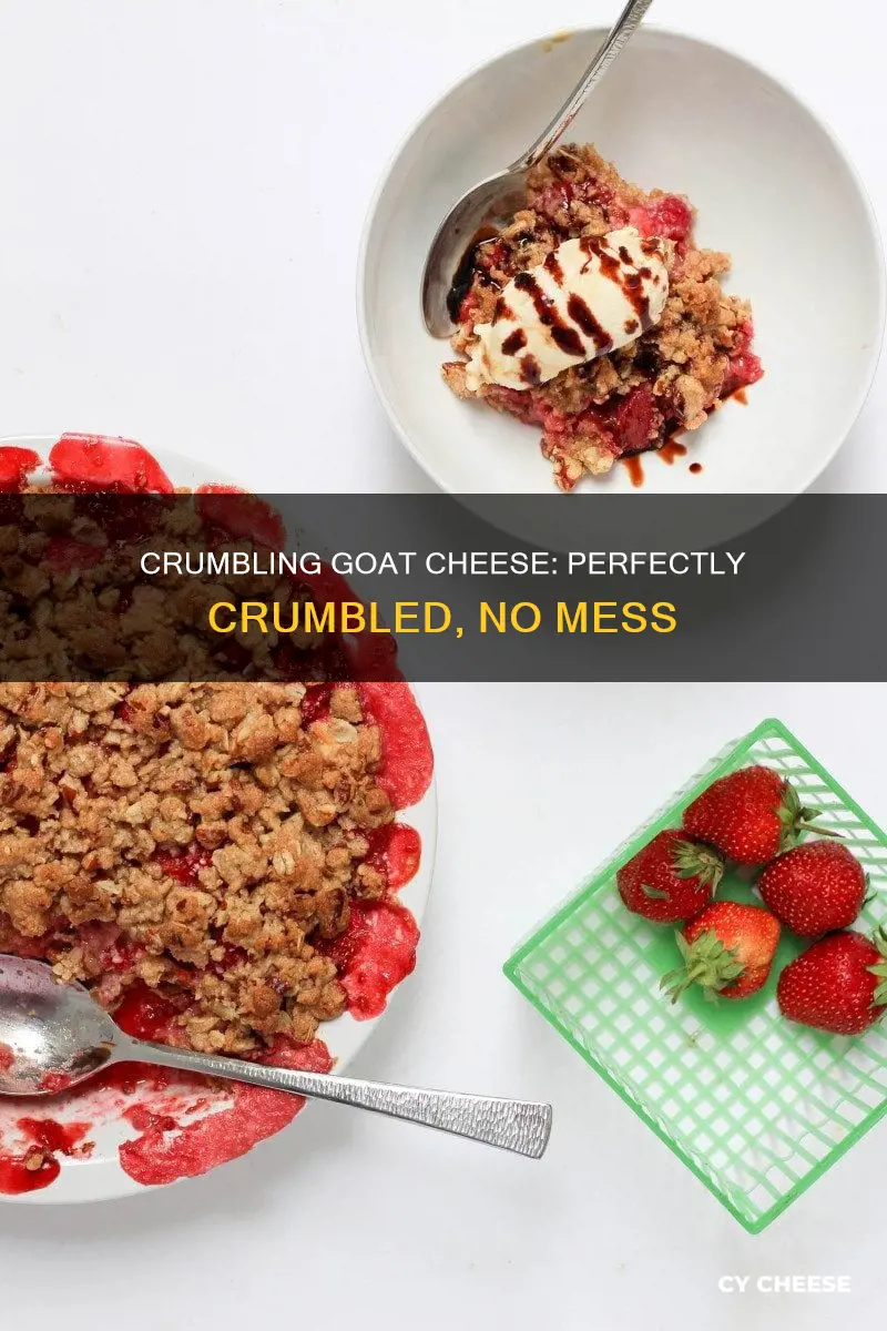 how to crumble goat cheese log