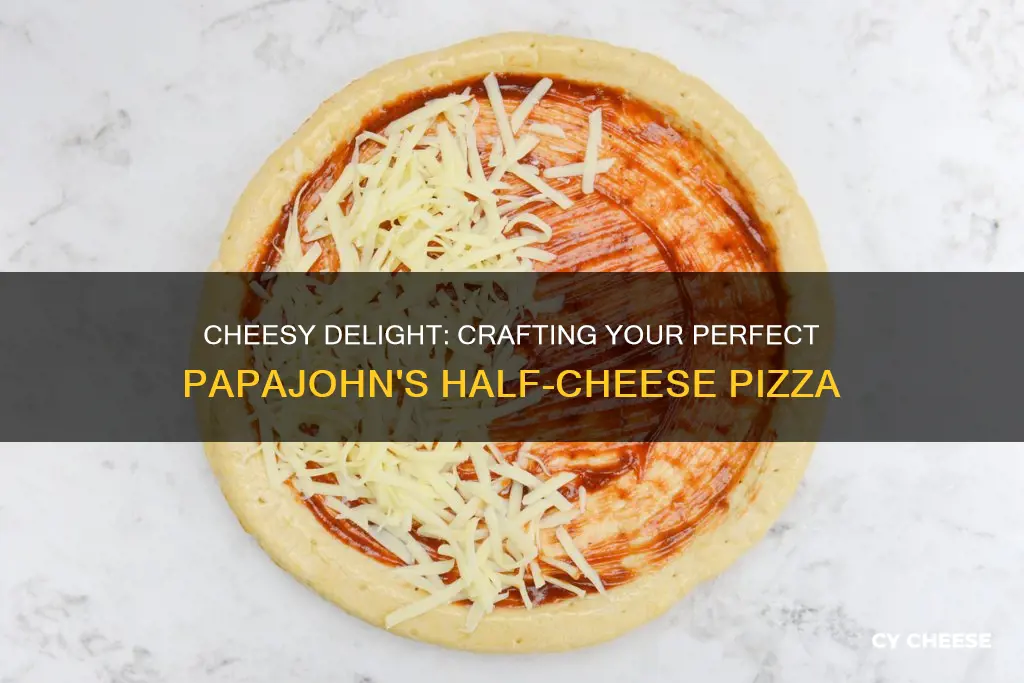 how to customize papajohns pizza for hafl cheese