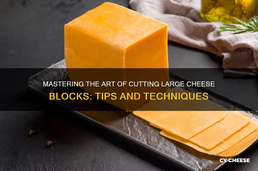 how to cut a big block of cheese
